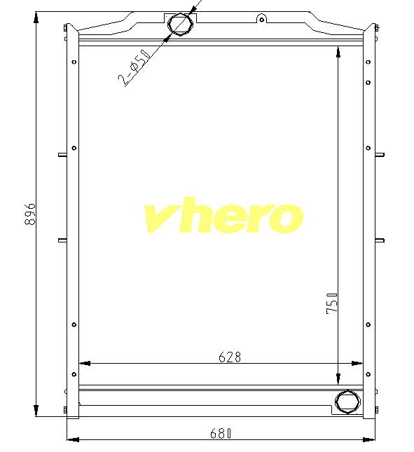 Auto Spare Parts Radiator for Truck Mercedes-Zenz 5205000001