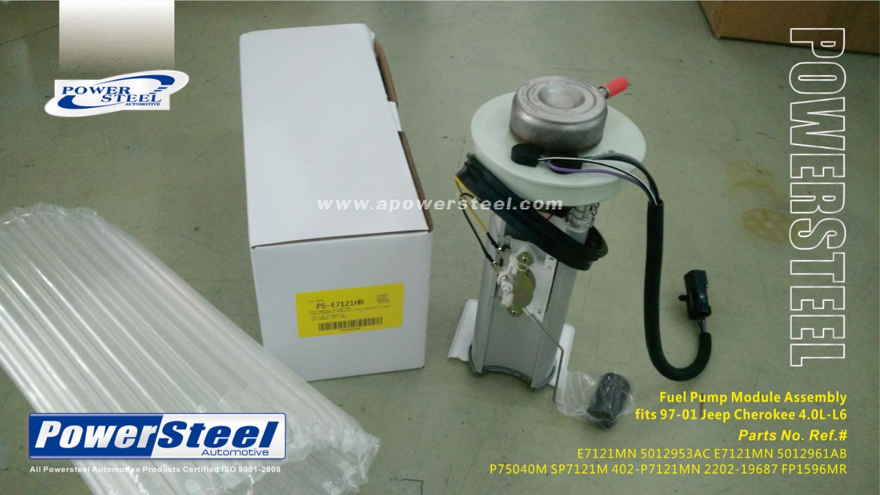 E7121mn 5012953AC E7121mn 5012961ab P75040m Sp7121m 402-P7121mn 2202-19687 Fp1596mr Powersteel; Jeep	Cherokee	1997-2001 Fuel Pump Unit & Assembly