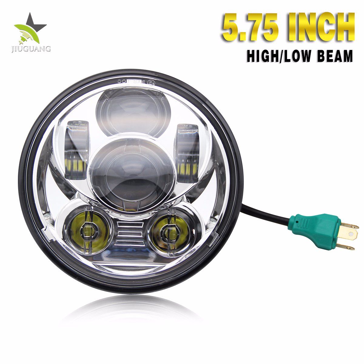 Ce FCC Emark Certificated 5000lm Super Bright Hi/Lo Beam Black Slivery 50W New DOT Auto 5.75