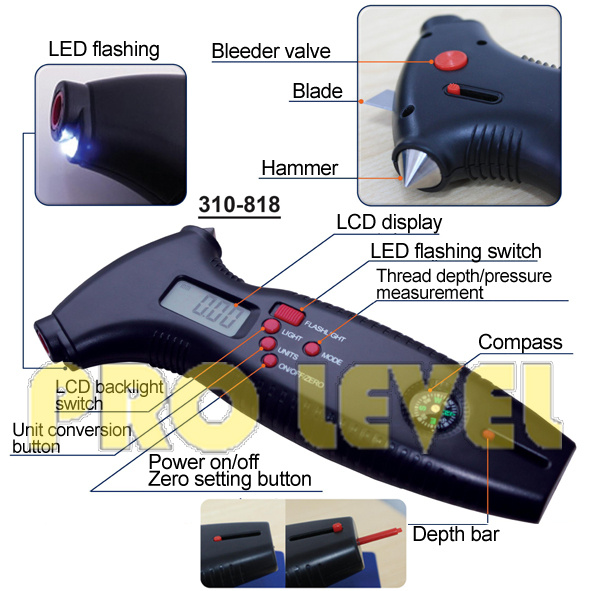 8 in 1 Digital Tyre Guage (SKV310-818)