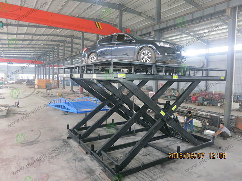 Scissor Car Lift with Rotating Car Platform