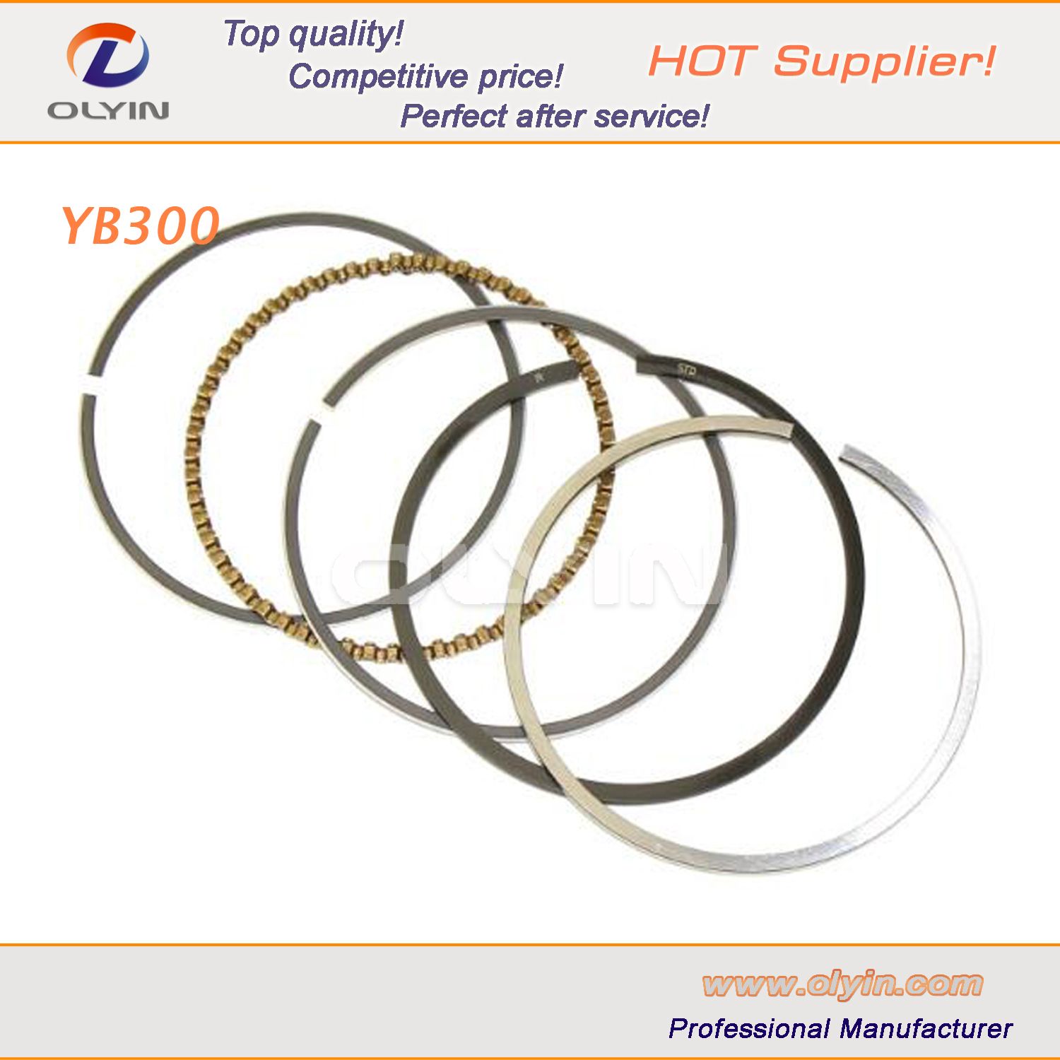 Cast Iron Motorcycle Piston Ring for Yb300 Motor Engine Parts