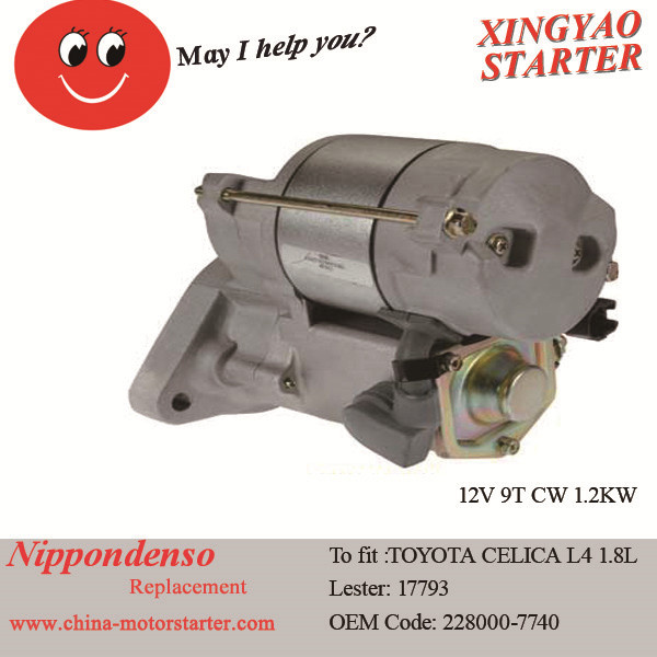 2000-2005 L4, 1.8L Car Engine Starter Supplier for Toyota Celica
