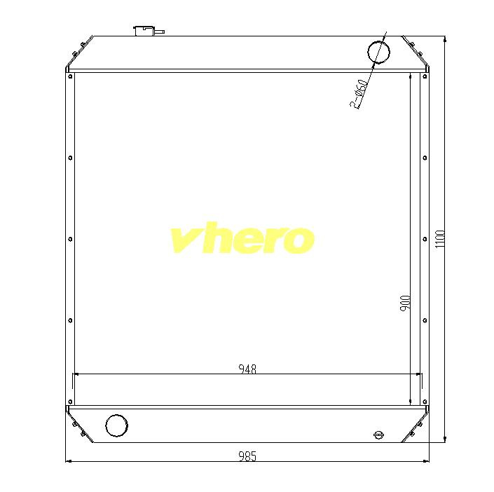 Aluminum Heat Exchanger Auto Radiator for Technical Vehicle Cat330c