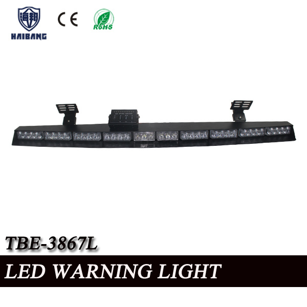 Black Aluminum Alloy Housing Visor Bar Light in Amber and White LEDs