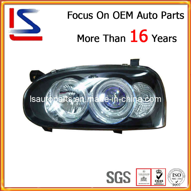 Auto Car Vehicle Parts Crytal Rim Head Lamp for Golf III (LS-VL-055-2)