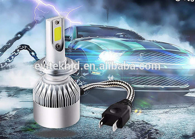 High Quality H4 H7 Motorcycle LED Headlight Bulbs 30W 3000lm with COB Chips