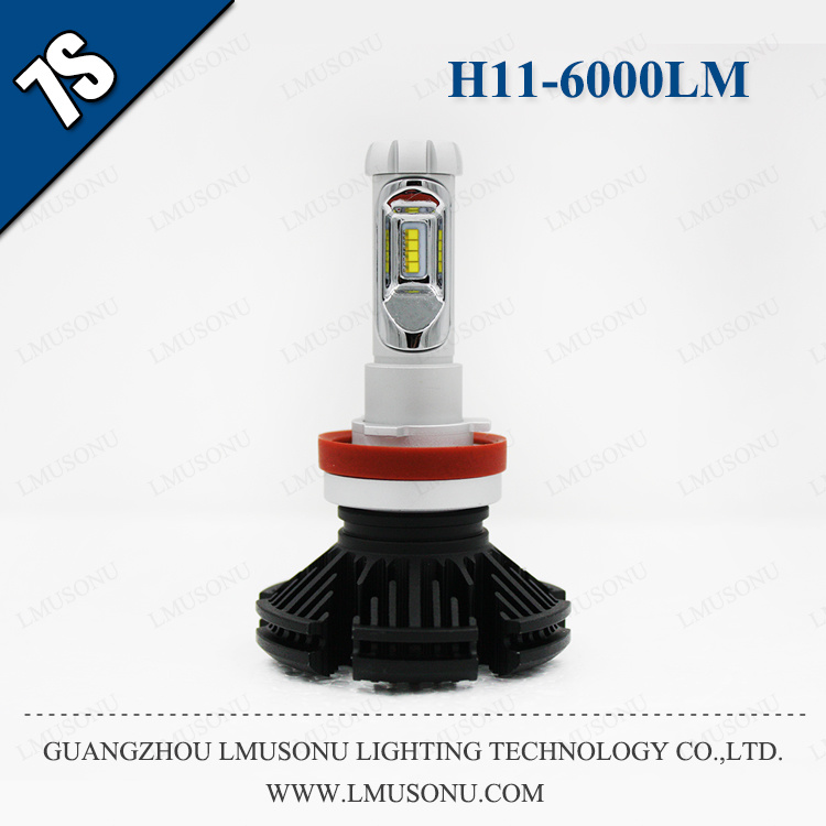 Lmusonu 7s 9-32V 25W 6000lm H11 LED Car Headlight High Power for Cars