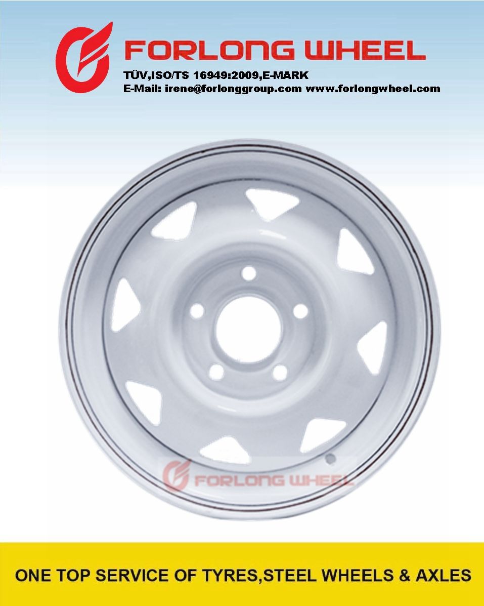 14inch PCD 4.5inch High Speed American Trailer Steel Wheel