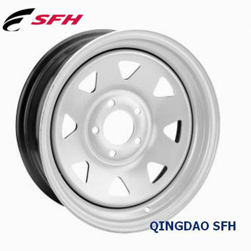 Silver Steel Wheel for Passenger Car (15X6J 5/114.3)