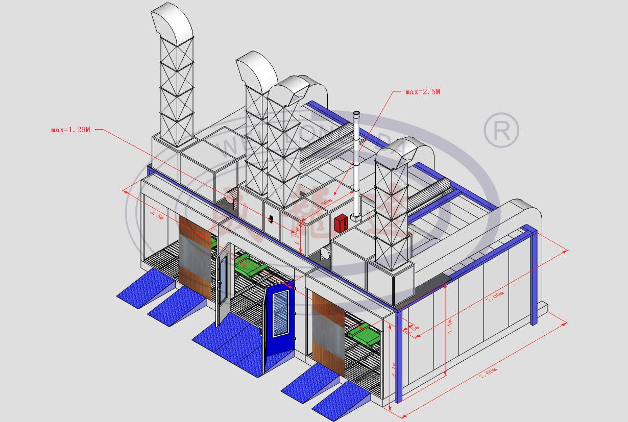 Wld9300 and Wld-PS-B3 (CE) Paint Booth and Preparation Room