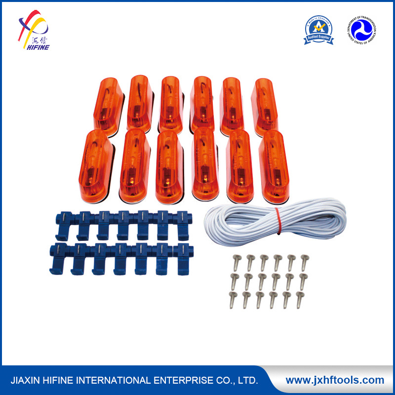 DOT/SA 12PC Amber Running Board Light Kit