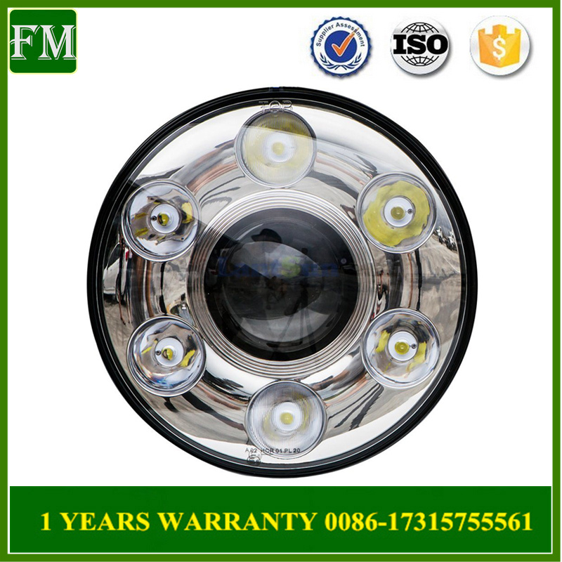 7'' 54W H4 LED Headlight for Jeep Wrangler/Harley Motorcycle