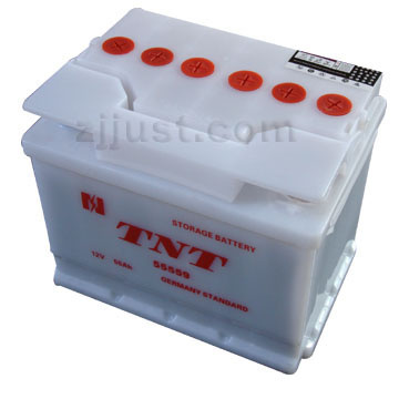 Dry Charged Germany Standard Auto Battery 12V 55ah