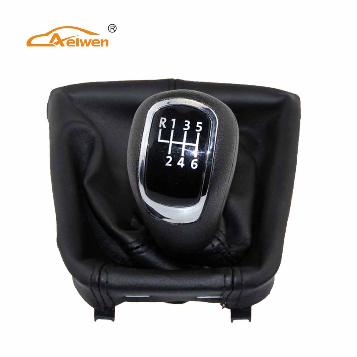 Black and Silver Gear Handle Fits Skoda 6 Gear