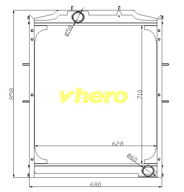 Auto Radiator Aluminum Water Cooled for Beiben Heavy-Duty Truck 5065000901