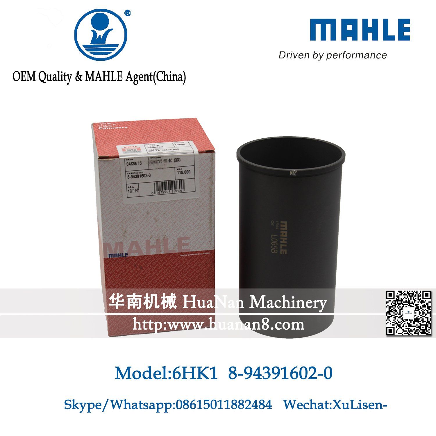 6HK1t 6HK1 Engine Cylinder Liner for Hitachi Zx330 Mahle Cylinder Sleeve