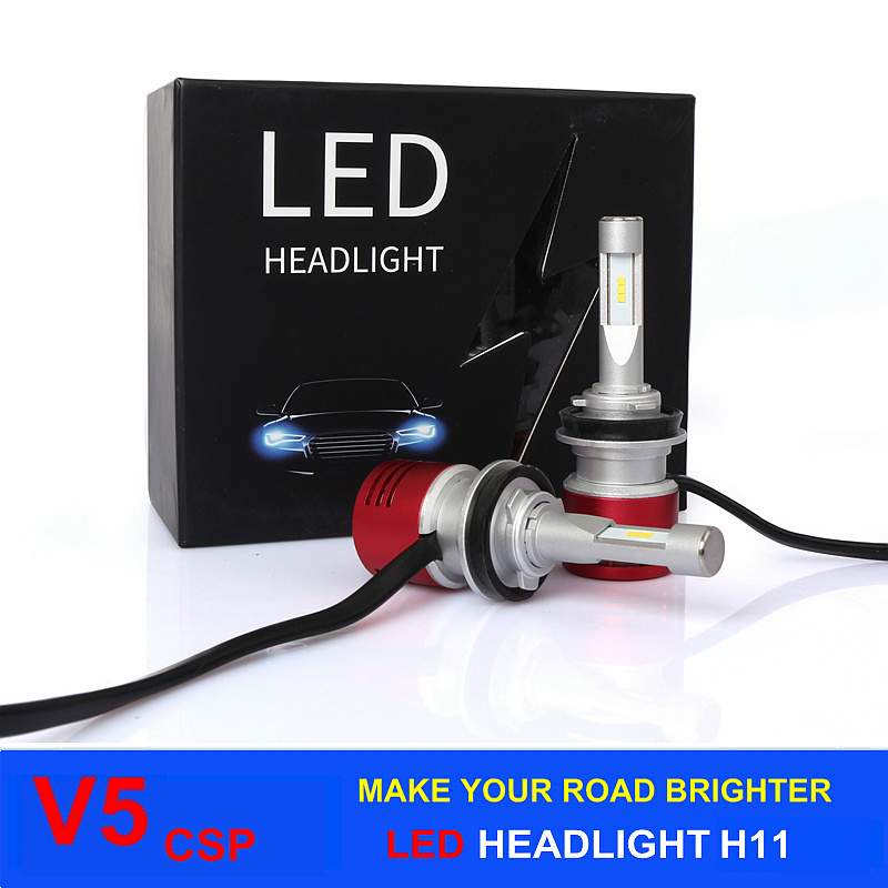 LED Lighting 60W 8400lm V5 Car LED Headlight Bulbs with Csp LED Chips H11 H4 H1 H3 H7 9005 9006 Auto LED Headlight