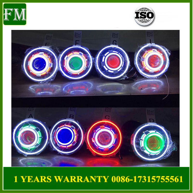 HID 7 Inch Angel Eye RGB Front Starry Sky Headlight