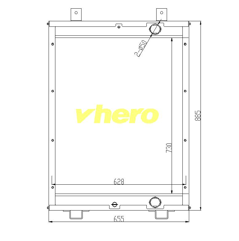 Heat Exchanger Water Cooled Radiator for Kinglong Bus 6108-Ge3