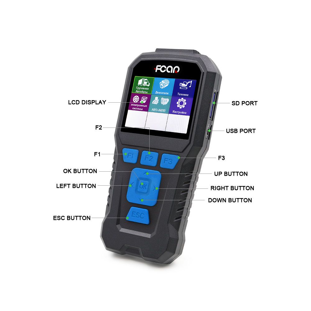 New Diagnostic Scanner Fcar F-50r for Reading Errors of Diesel Cars in Russian Original F50r
