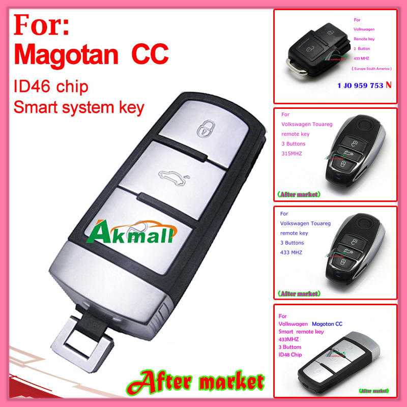 Remote Key for Auto Volkswagen Touareg with 3 Buttons 433MHz