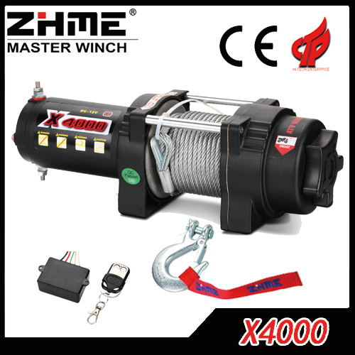 12V 4WD 4000lbs Steel Rope ATV/UTV Electric Winch for Recovery
