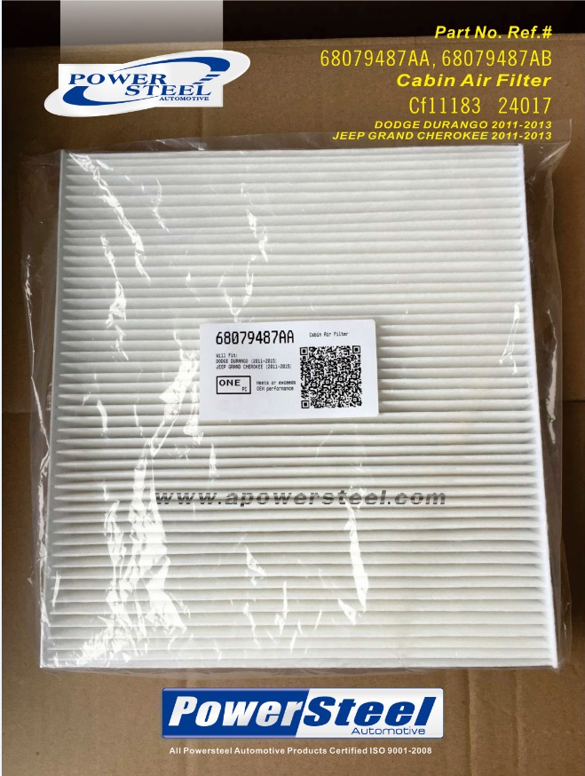 Cabin Air Filter for Jeep Model 68079487AA, 68079487ab