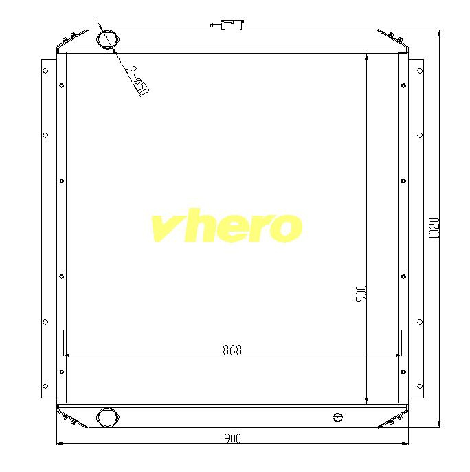 Auto Parts Air Conditioner Radiator for Technical Vehicle Hitachi330-1