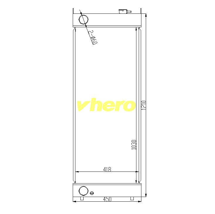 Water Cooled Auto Parts Radiator for Technical Vehicle Sumitomo 460-8