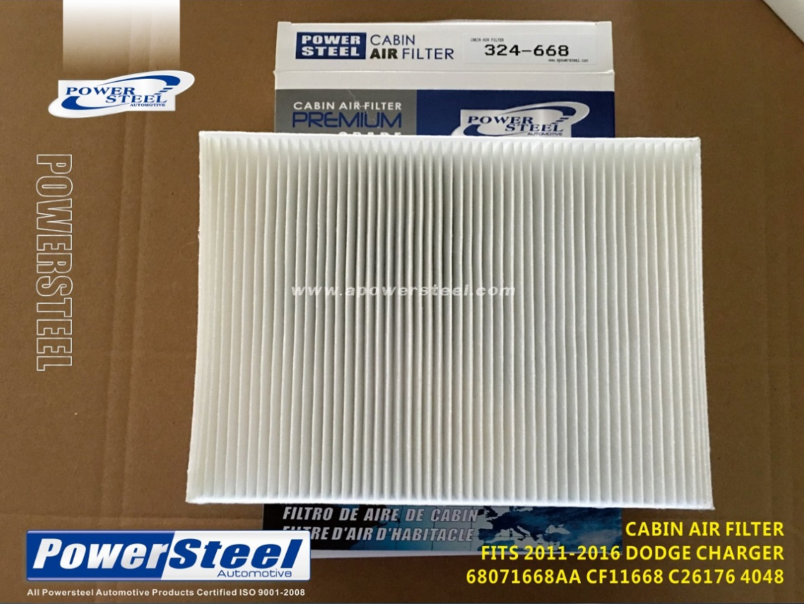 68071668AA CF11668 C26176 4048 Cabin Air Filter Powersteel; Chrysler	300	2011-2016dodge	Challenger	2011-2016dodge	Charger	2011-2016