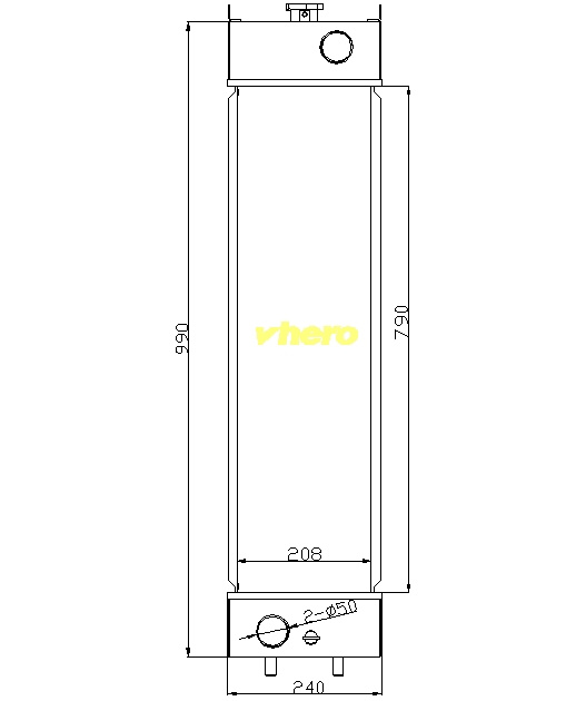 Auto Parts Cooling System Radiator for Technical Vehicle Komatsu 130-8