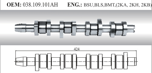Auto Camshaft for VW (038.109.101ah)
