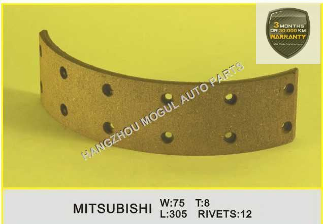 Long Lifetime Brake Lining for Japanese Truck (MITS-75)