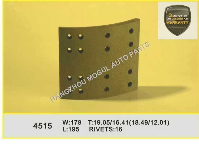 High Quality Brake Lining for Heavy Duty Truck Made in China (4515Q)