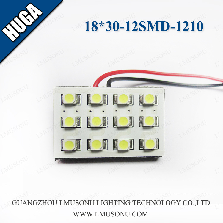 18*30mm 12SMD 1210 LED Roof Light for Car