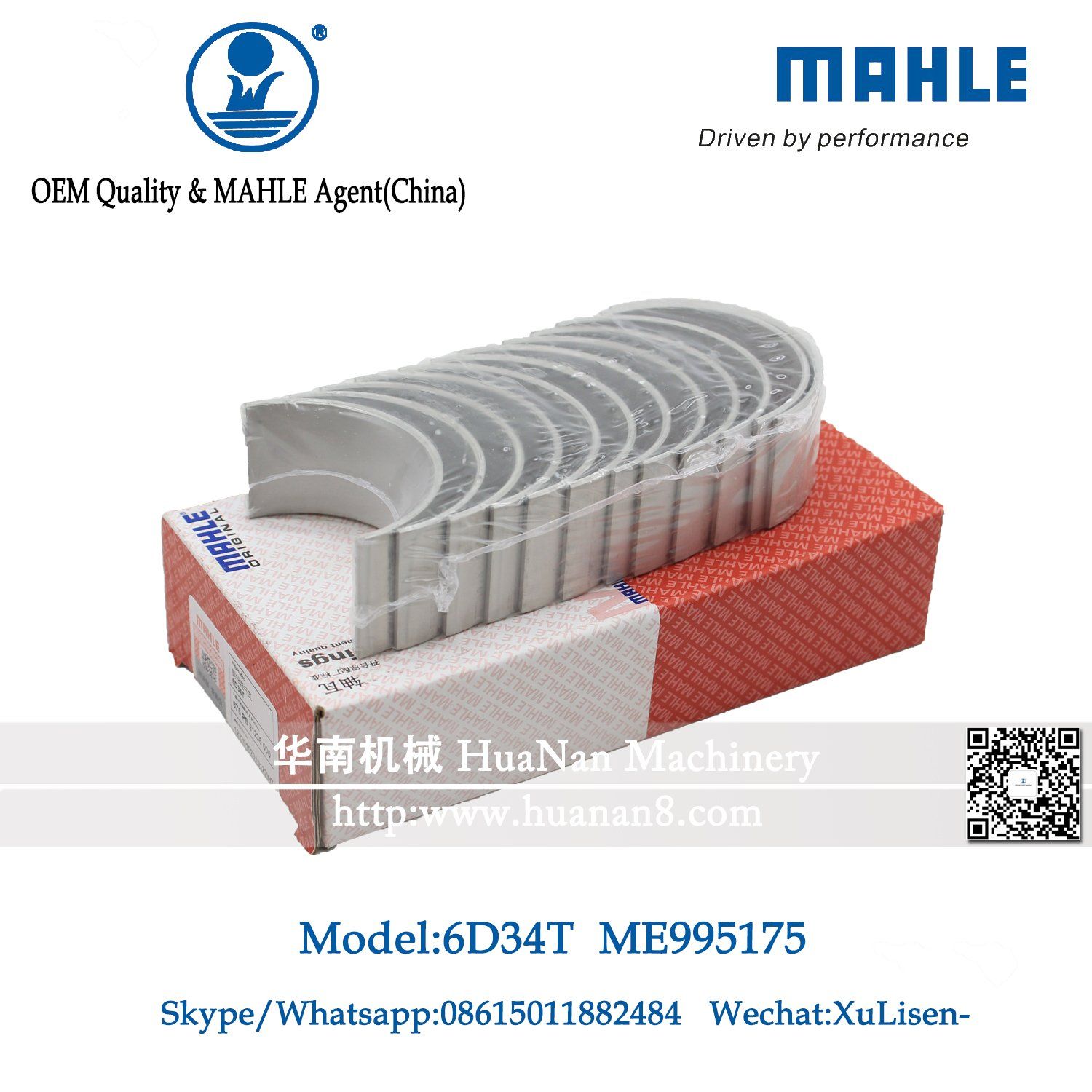 Mahle 6D34t Me995175 Connecting Rod Bearing for Sk230-6e
