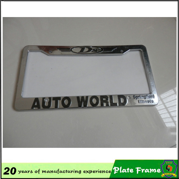 Stainless Steel Black License Plate Frame