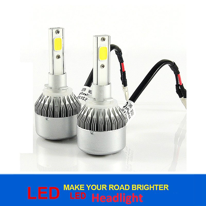 72W 7600lm 3000k 6000k COB C6 LED Headlight 880/881 H1 H3 H7 H8/H9/H11 9005 9006 Car LED Head Lamp