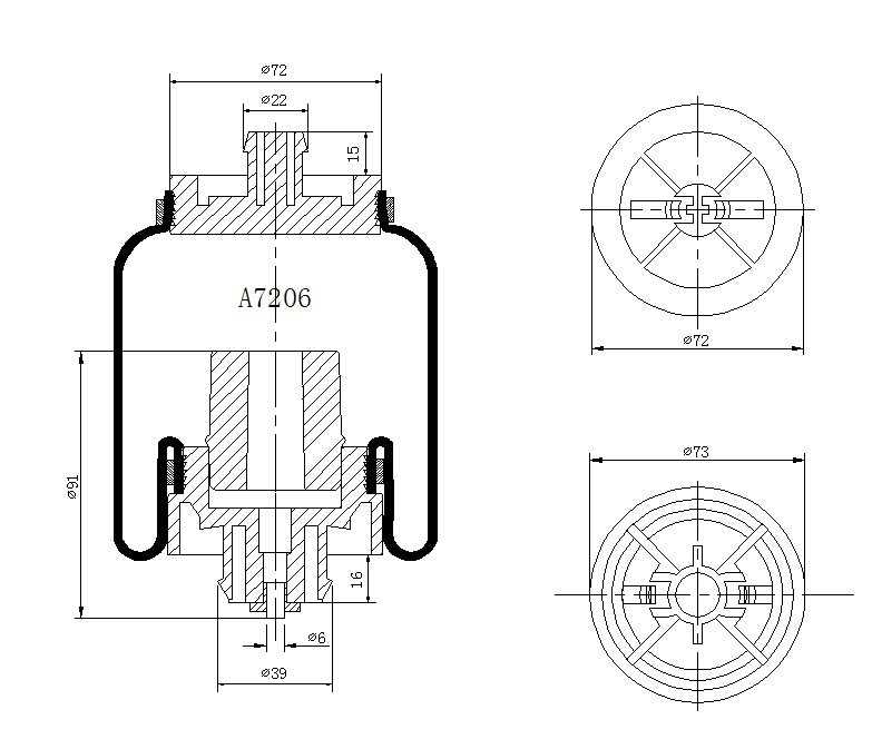 Air Spring for Freightliner (A7206)
