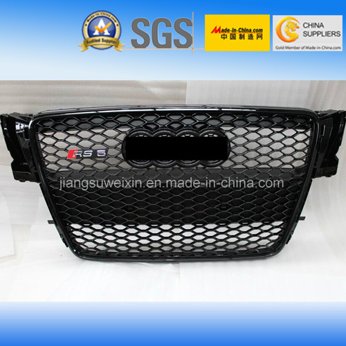 Black Front Auto Car Grille (Chromed Logo) for Audi RS5 2009-2011