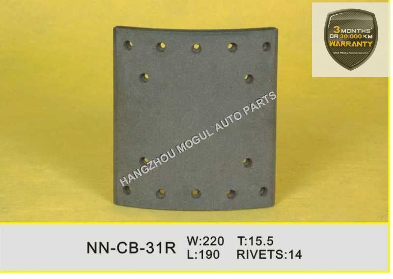 Long Lifetime Brake Lining for Japanese Truck (NNCB31R)