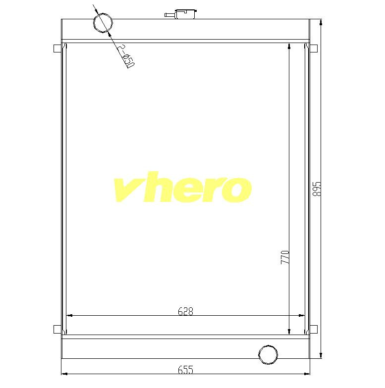 Auto Spare Parts Car Radiator for Technical Vehicle Xgma 815