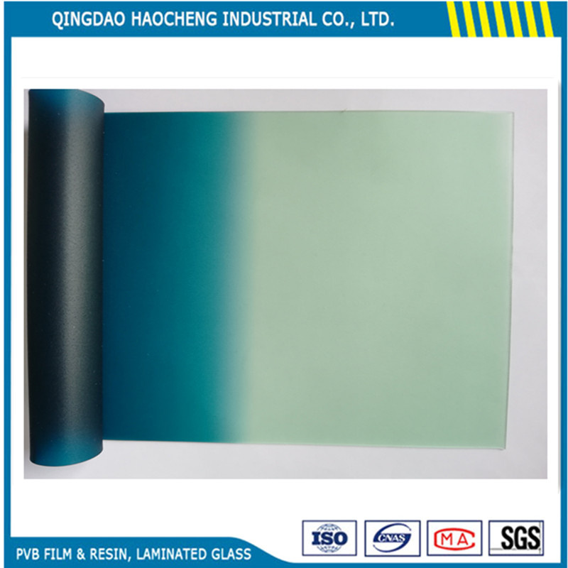 Blue-on-Green 0.76mm PVB Film for Automobile Windscreen Glass