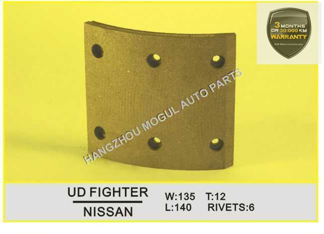 Long Lifetime Brake Lining for Japanese Truck (UD FIGHTER)