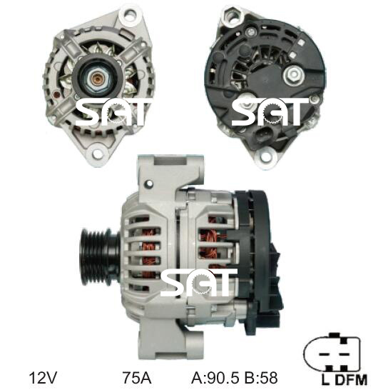 Bosch Alternator 0124225010 Ca1575IR 21509