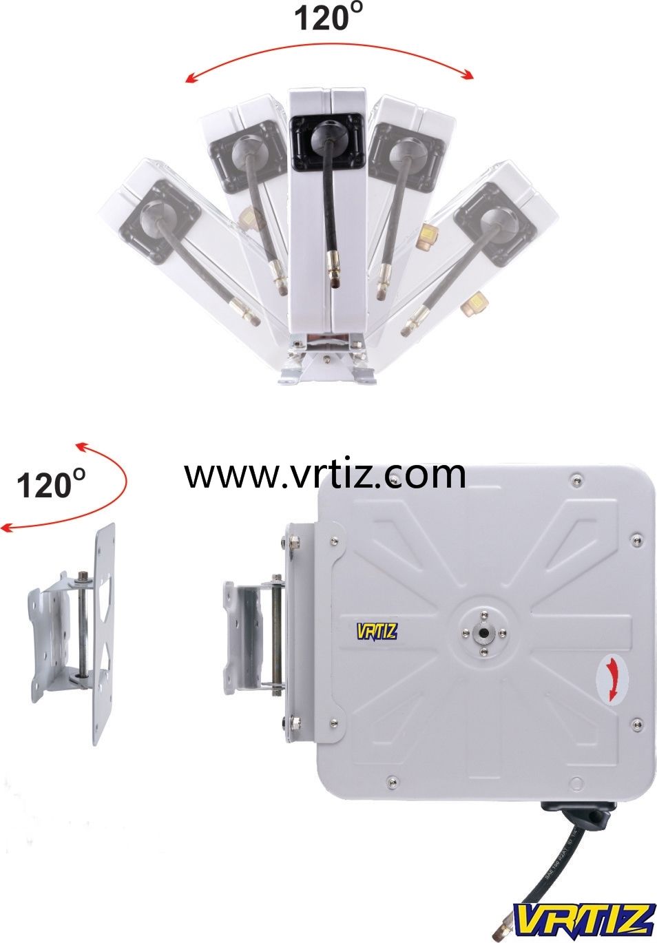 Closed 120 Degree Rotation Oil Hose Reel