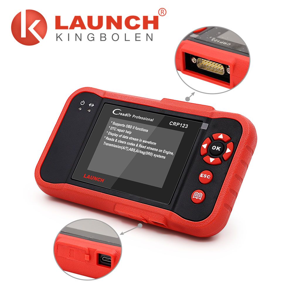 TFT Color Display, Higher Resolution, Sharper Colors Launch Tech Crp123 Car Diagnostic Machine