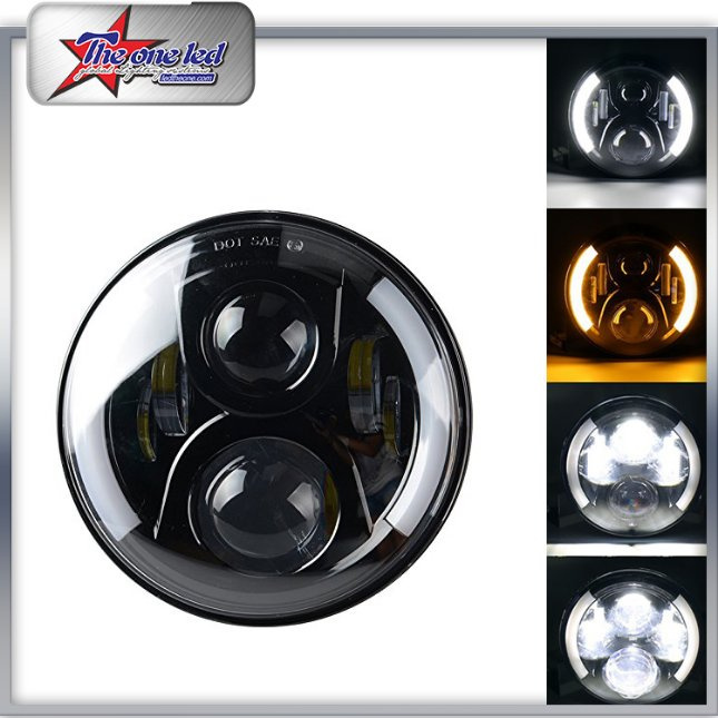 50W 4800lm 12V-24V Jk LED Headlight for Jeep Wranger, 7