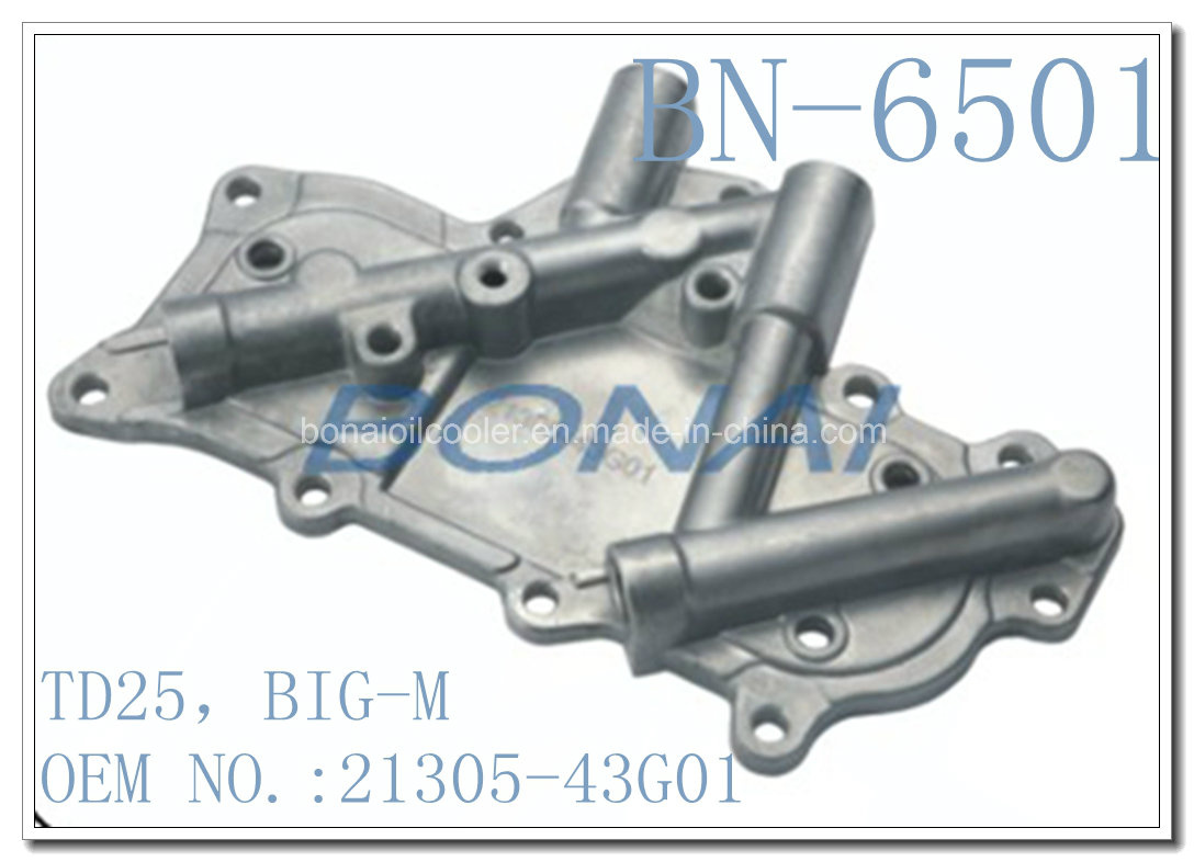 Nissan Aluminium Oil Cooler Side Cover Td25, Big-M (OEM: 21305-43G01)